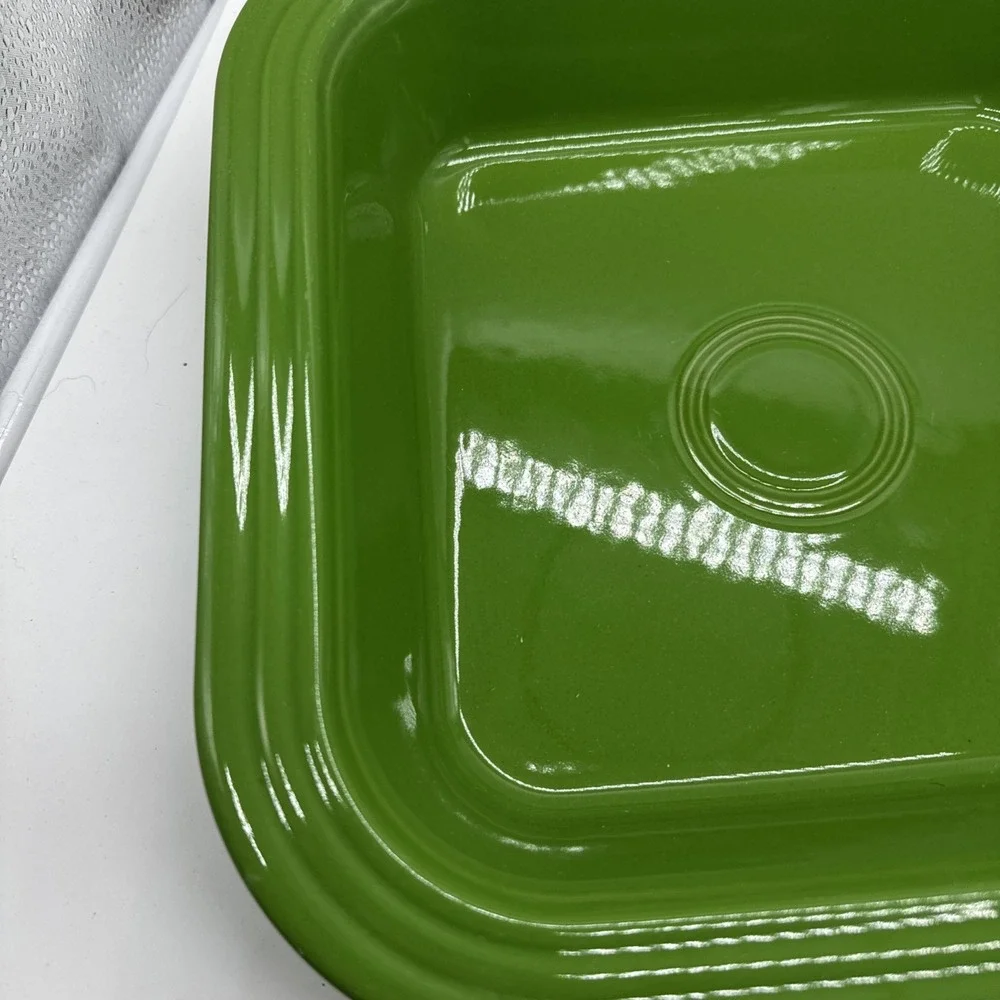 HOMER LAUGHLIN FIESTAWARE Shamrock Green Square Baker  Pottery Baking Pan